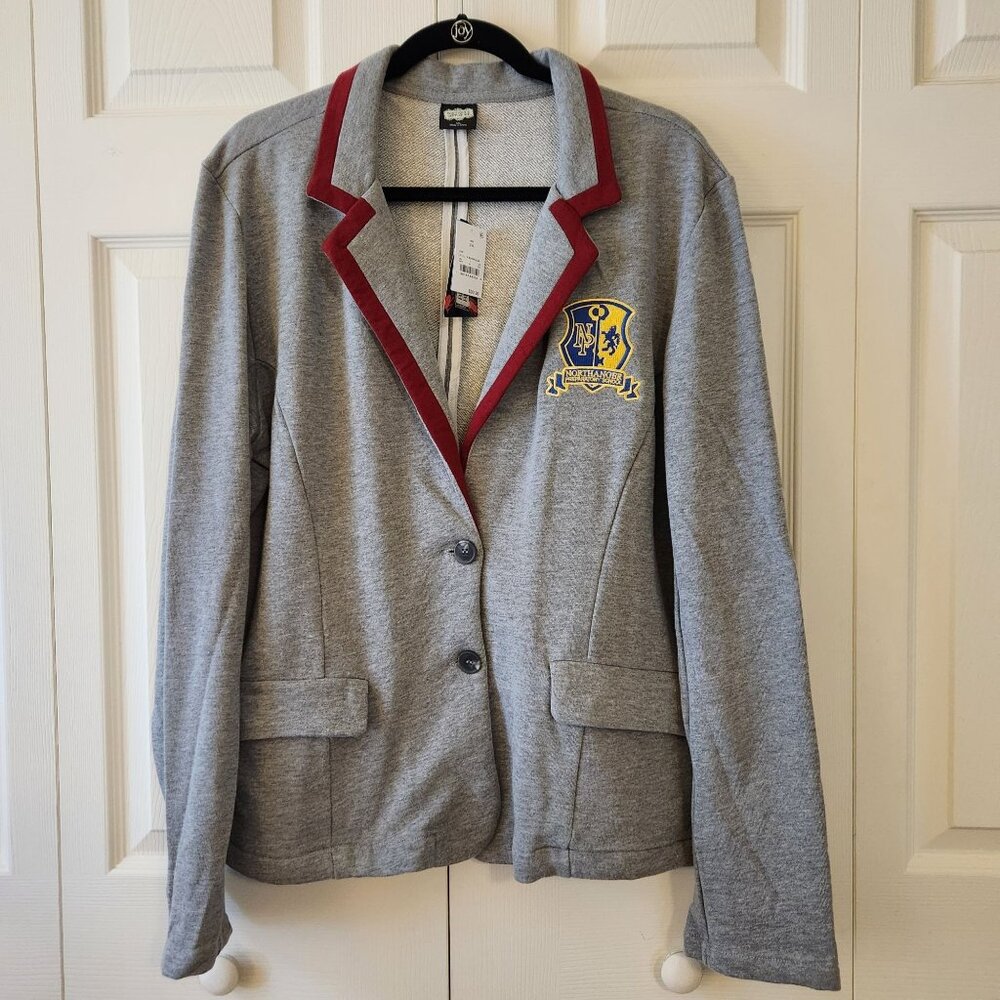 Beetlejuice Astrid Northanger Prep School Gray Blazer XXL NWT